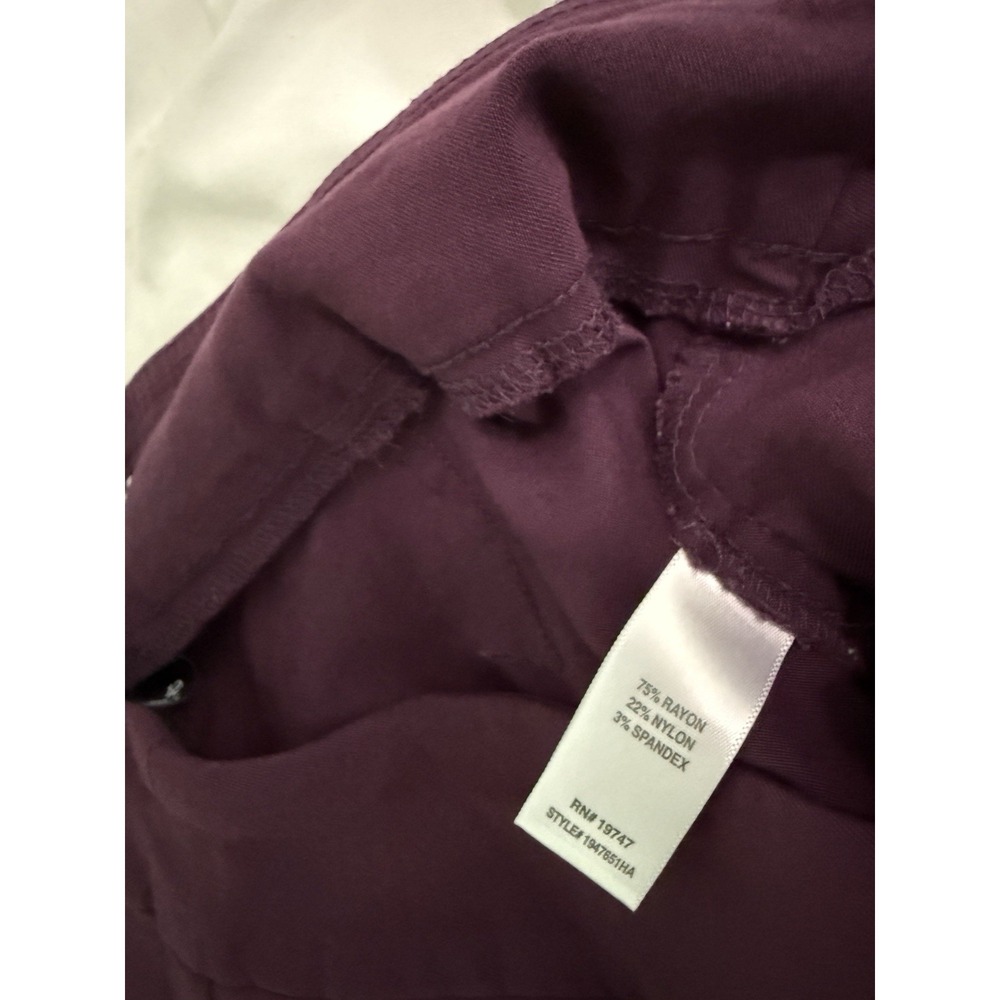 Counterparts Women's Size 12 Purple Pull-On Straight Leg Dress Pants Mid Rise - Picture 6 of 8